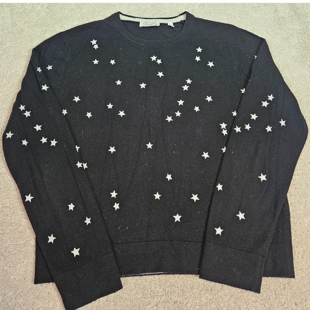 Whimsigoth Equipment Nartelle Sweater M True Black Cashmere Blend Crew Neck